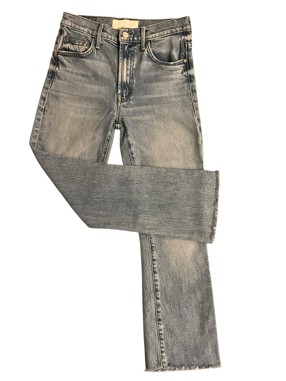 MOTHER Superior The Insider Flood Jeans Psych! Wash Bootcut Crop Made in USA 26